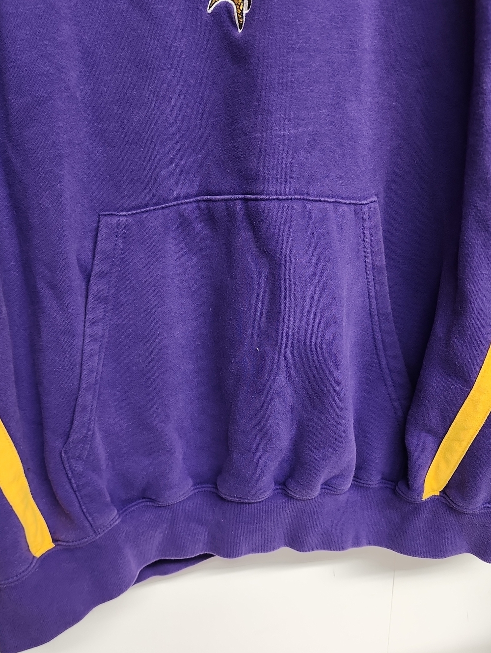 NFL Vintage Team Apparel Purple and Yellow Vikings Crewneck Hoodie - Picture 3 of 8